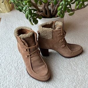 Ugg Suede Heel Booties